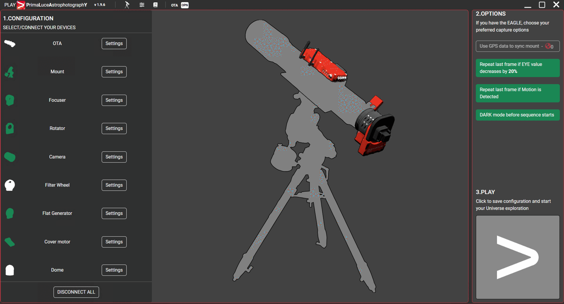 PLAY - Prima Luce AstrophotographY software: multi-language support