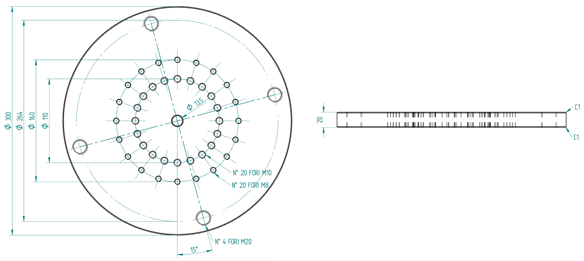 EQ8 adapter for C120 pier