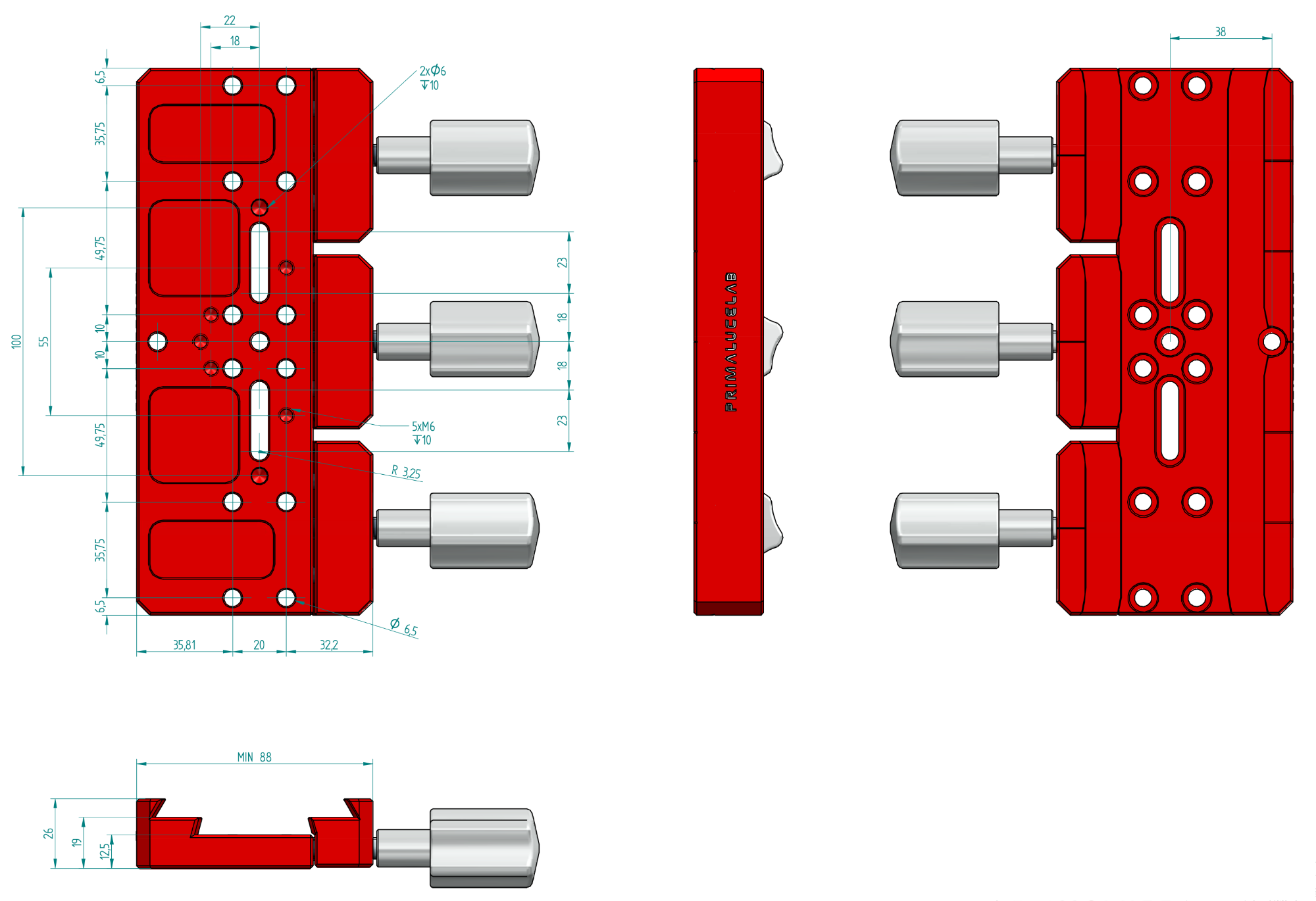 Maxi Dovetail Clamp Vixen+Losmandy PLUS