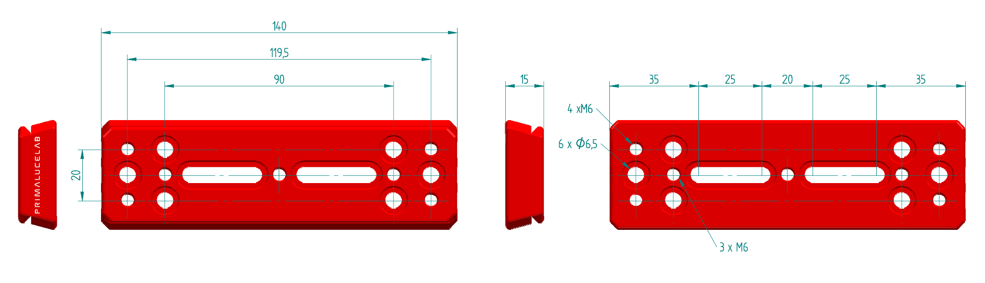 Piastra stile Vixen 140mm PLUS