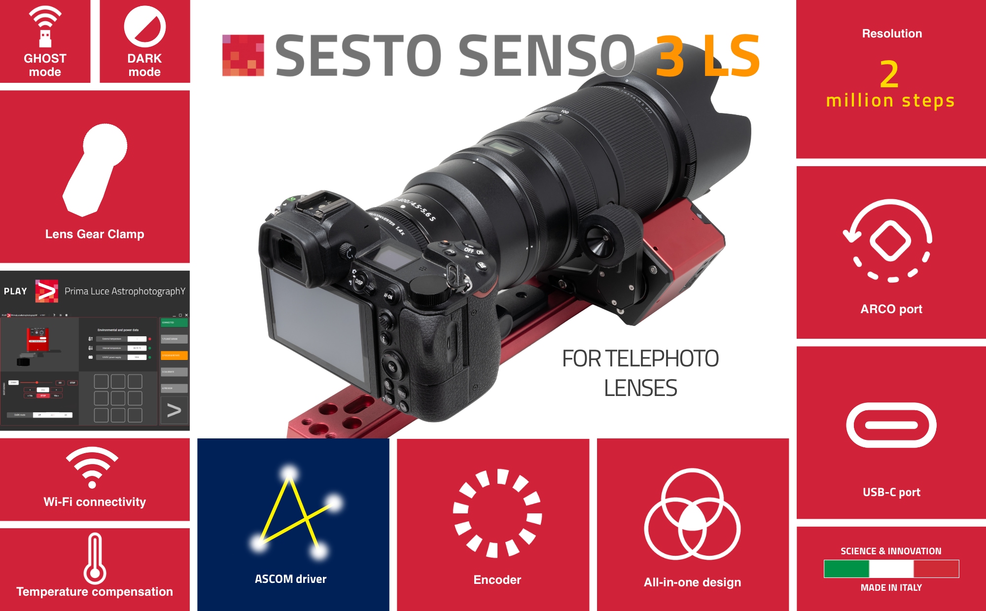 SESTO SENSO 3 LS robotic focusing motor for telephoto lenses