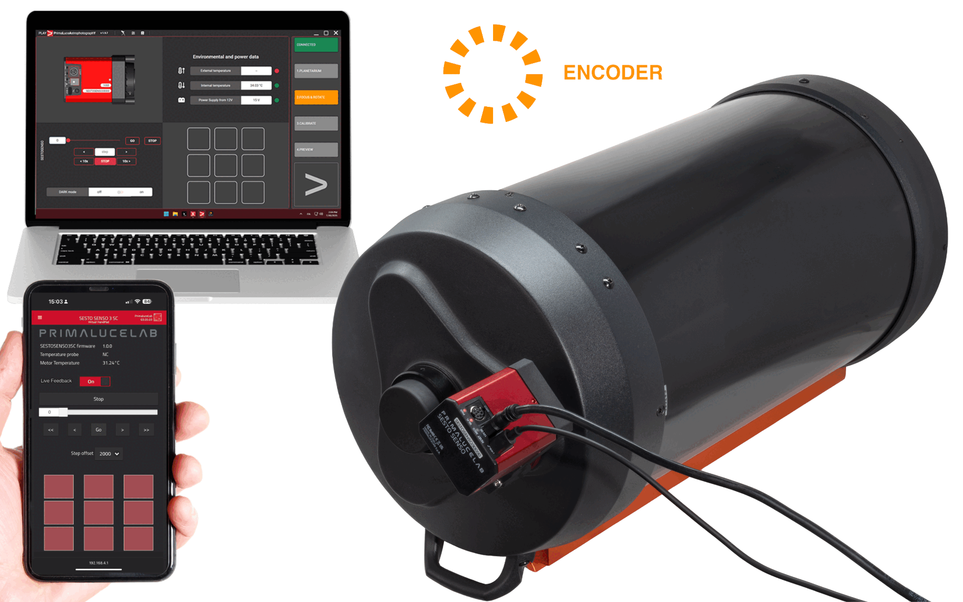 SESTO SENSO 3 SC robotic focusing motor for SC type telescopes