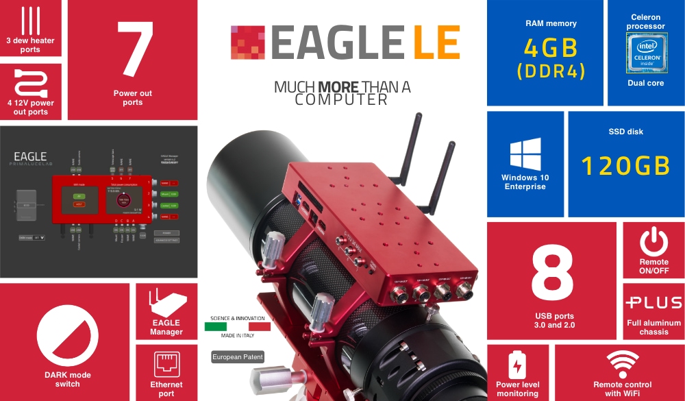 EAGLE LE, control unit for telescopes and astrophotography