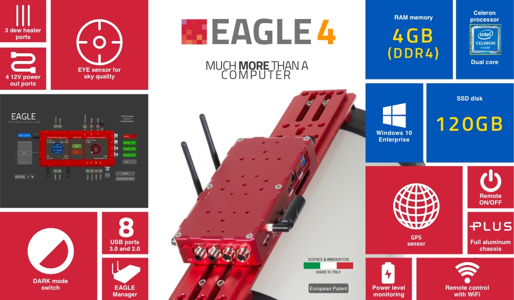 EAGLE4, control unit for telescopes and astrophotography