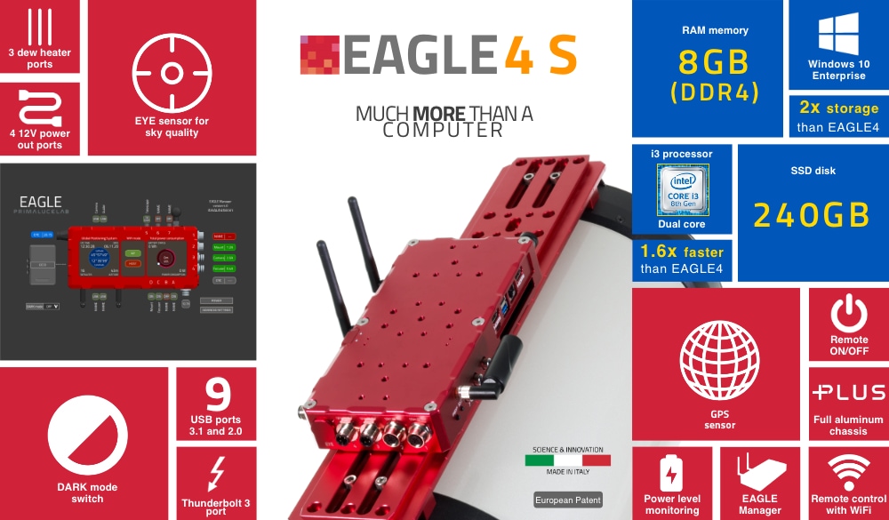EAGLE4 S, advanced control unit for telescopes and astrophotography
