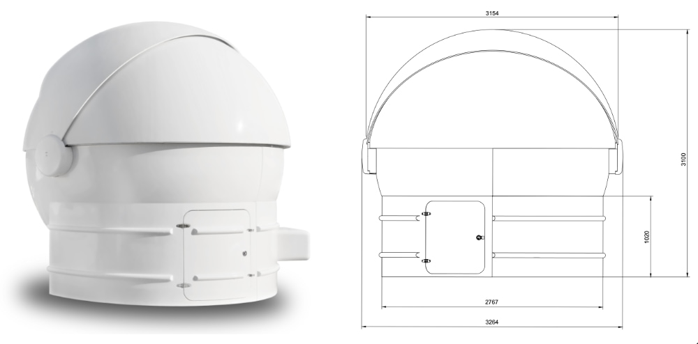 ScopeDome Clamshell 3M dome