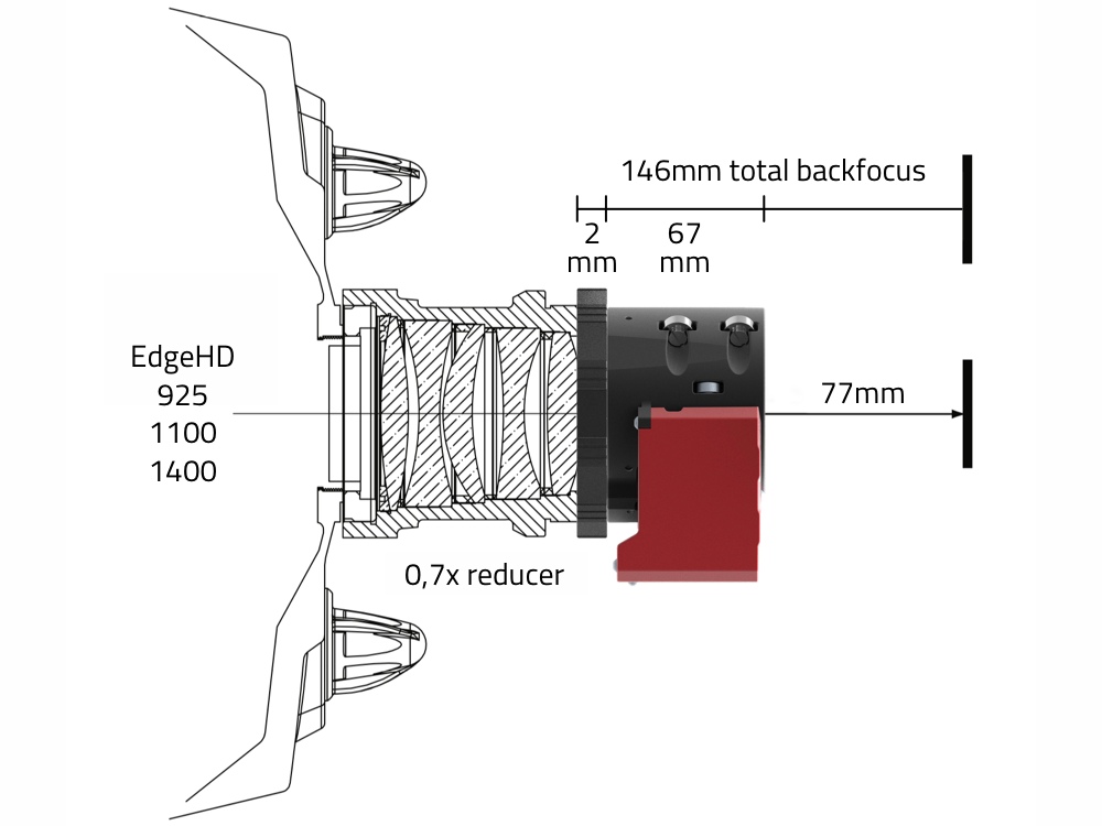 Adapter ESATTO 2 for telescopes with large 3.3 SC thread