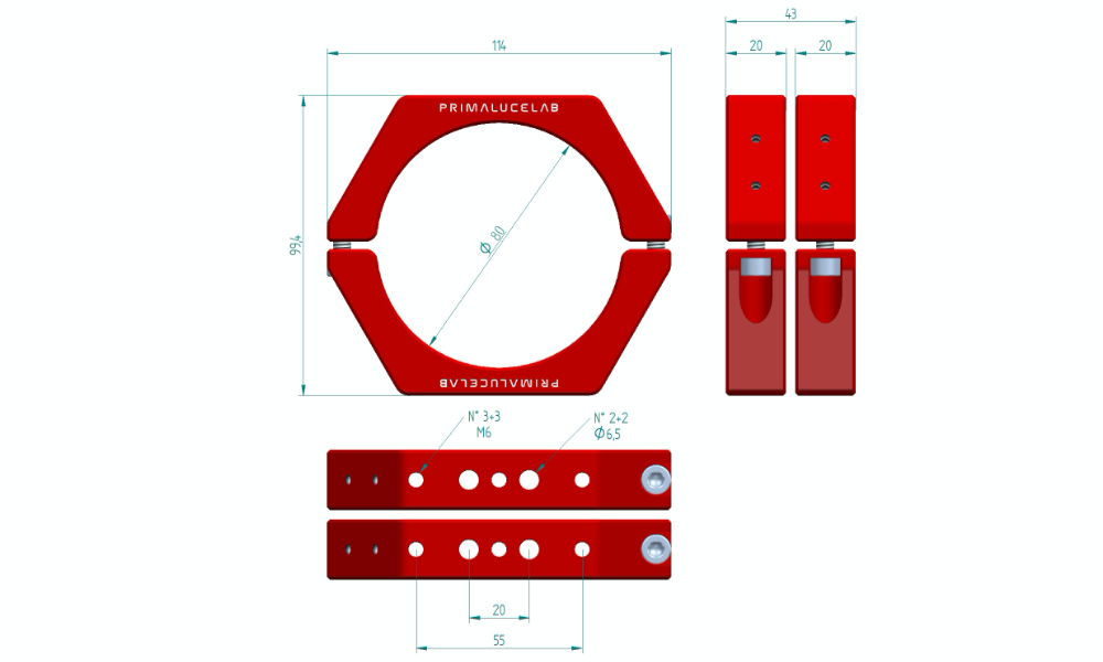 80mm PLUS support rings