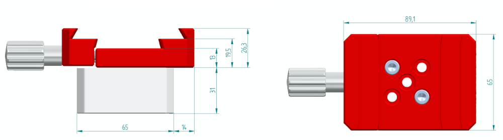 PLUS dovetail clamp with 1 Kg counterweight