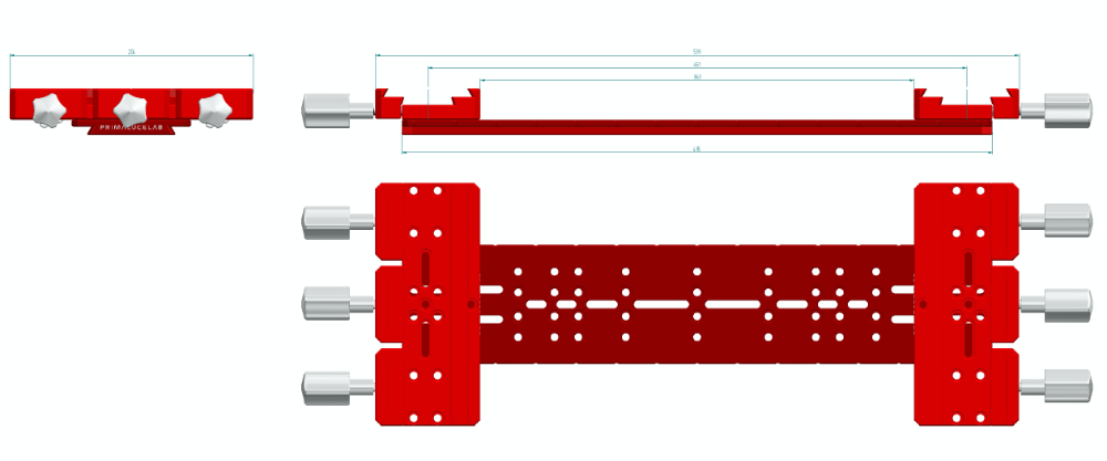 Side by side Losmandy plate 495mm PLUS maxi dovetail clamps