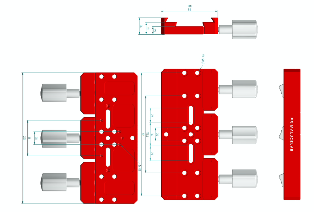 Maxi Dovetail Clamp Vixen+Losmandy PLUS