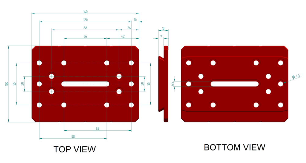 Losmandy style dovetail plate 140mm PLUS