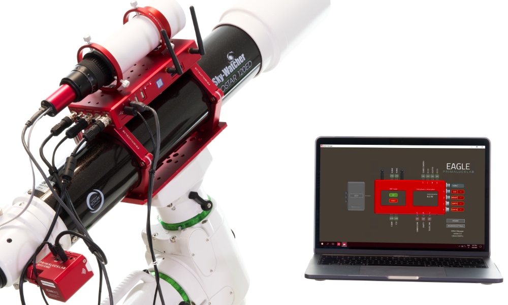 SkyWatcher EVOSTAR 120 ED computerized refractor telescope with EQ6-R and EAGLE SkyWatcher EVOSTAR 120 ED computerized refractor telescope with EQ6-R and EAGLE