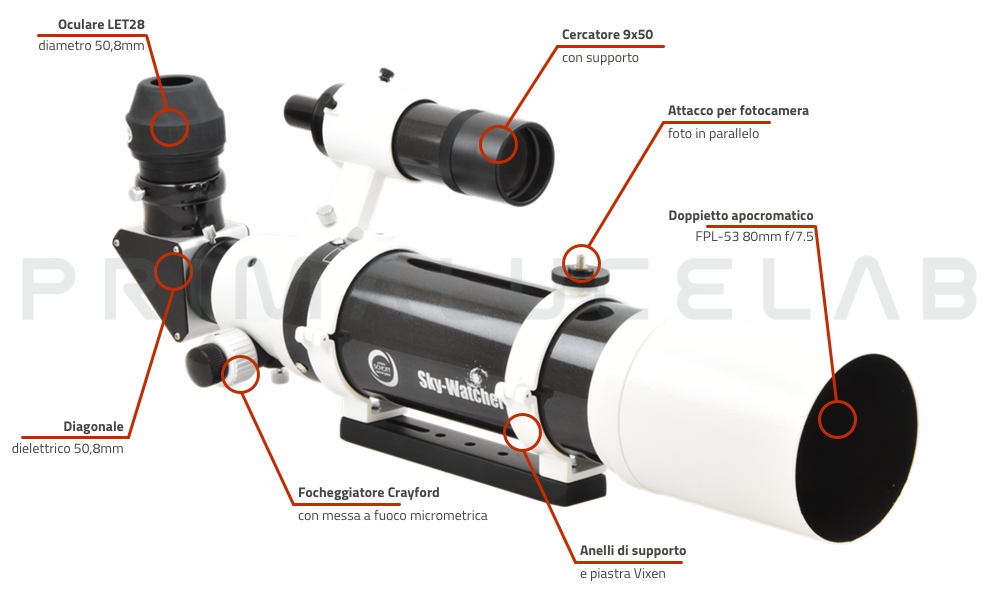 SkyWatcher rifrattore apocromatico EVOSTAR 80 ED