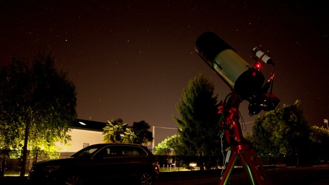 Astrophotography and light pollution: our telescope under the sky with high light pollution
