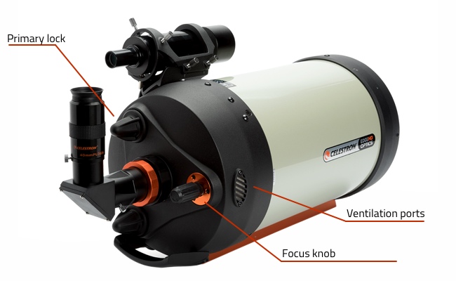 Celestron EdgeHD: telescope rear cell features