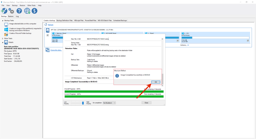 EAGLE first use: how to use Macrium Reflect to backup your SSD drive