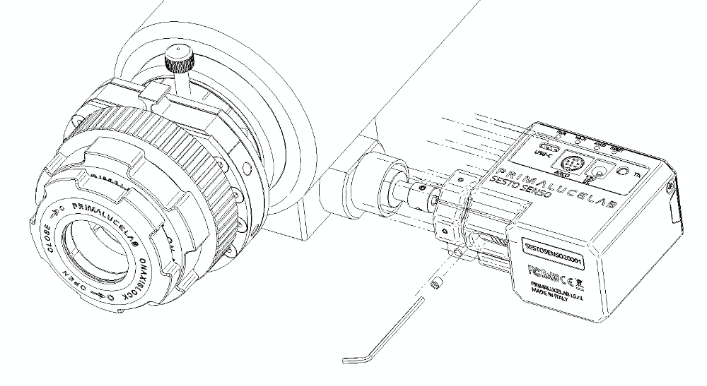 Installing SESTO SENSO on your focuser: connect SESTO SENSO body to the focuser.