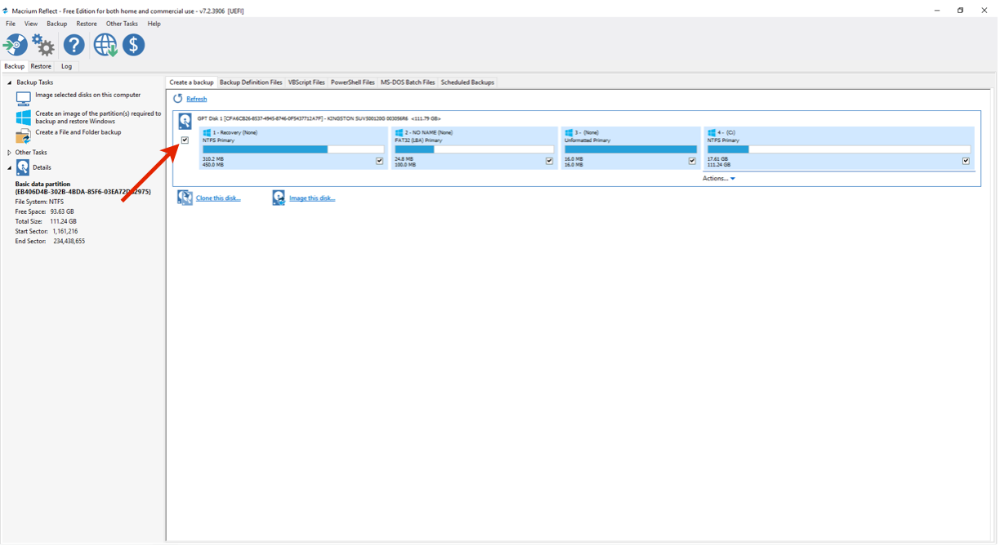 EAGLE first use: how to use Macrium Reflect to backup your SSD drive