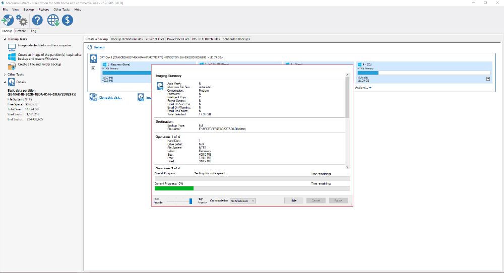 Primo utilizzo di EAGLE: come usare Macrium Reflect per effettuare il backup del disco SSD