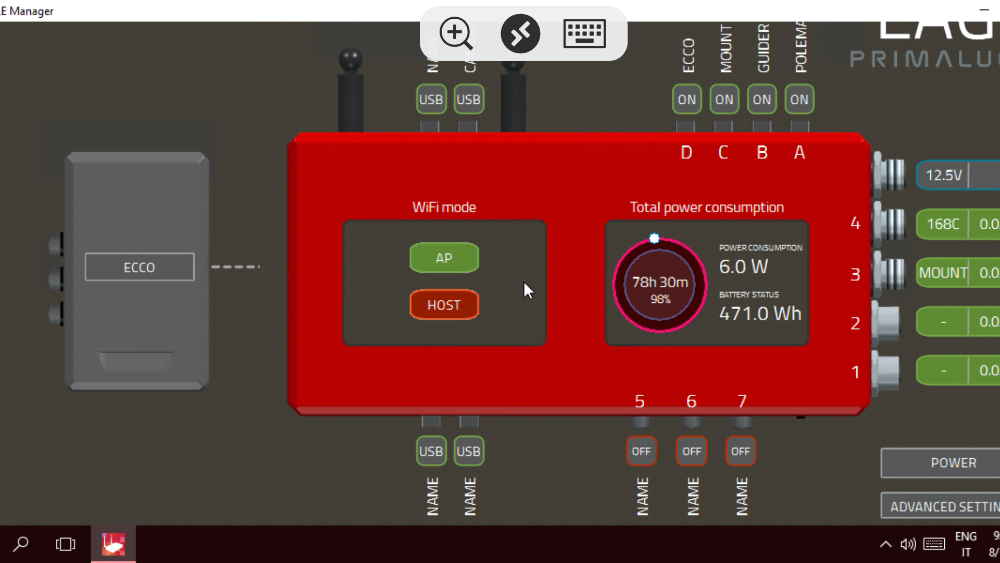 EAGLE first use: setting remote control from an Android device