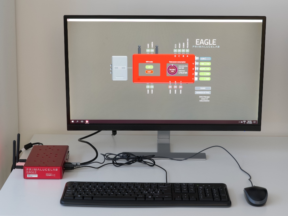 Installing Windows software in your EAGLE: EAGLE connected to HDMI monitor